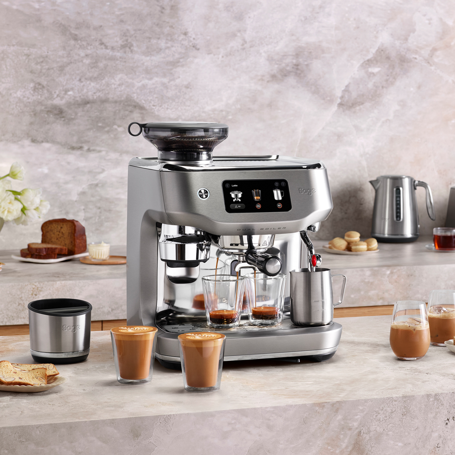 Sage - Oracle Dual Boiler - Ekspres ciśnieniowy SES995BSS - Stalowy