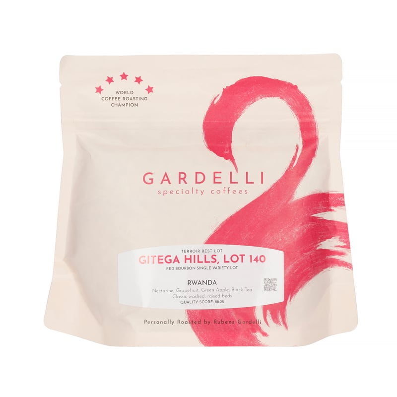 Gardelli Specialty Coffees - Rwanda Gitega Hills Lot 140 Washed Omniroast 250g