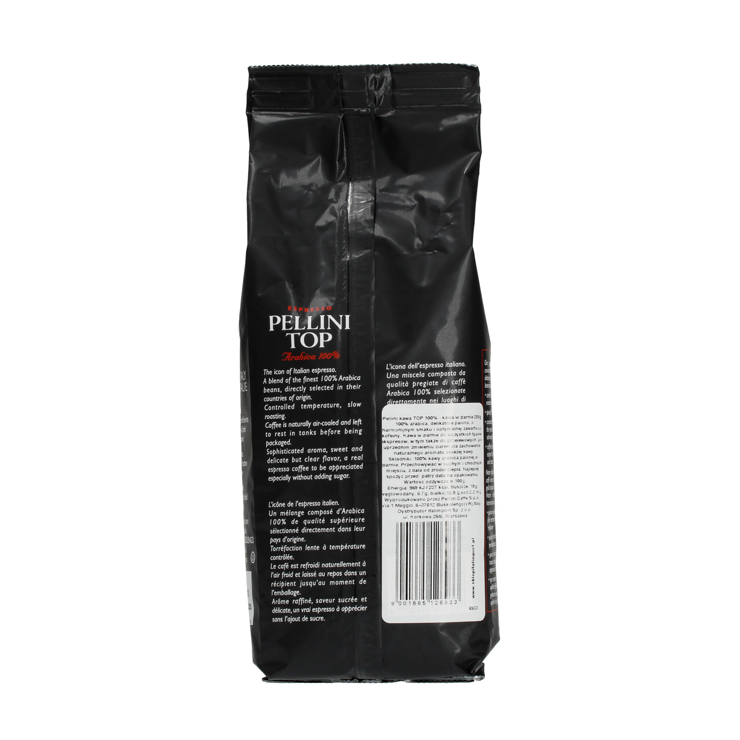 Pellini - Top 100% Arabica - Kawa ziarnista 250g