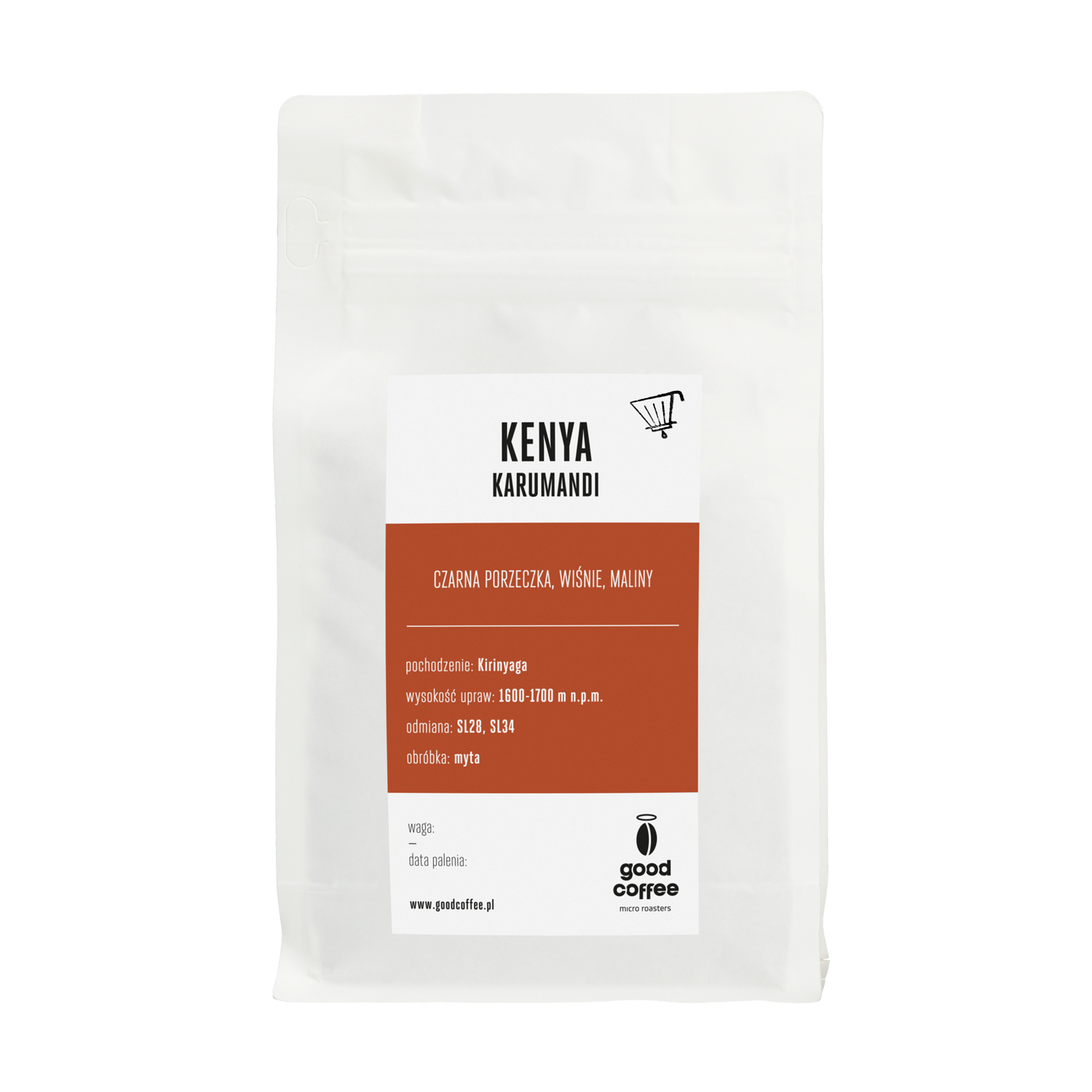 Good Coffee - kawa ziarnista Kenia Karumandi Washed Espresso 250 g
