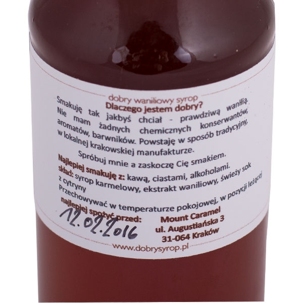 Mount Caramel Dobry Syrop - Wanilia 200 ml