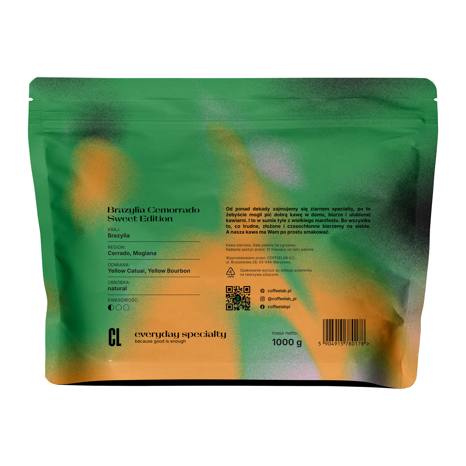 COFFEELAB - Brazil Cemorrado Sweet Espresso 1kg