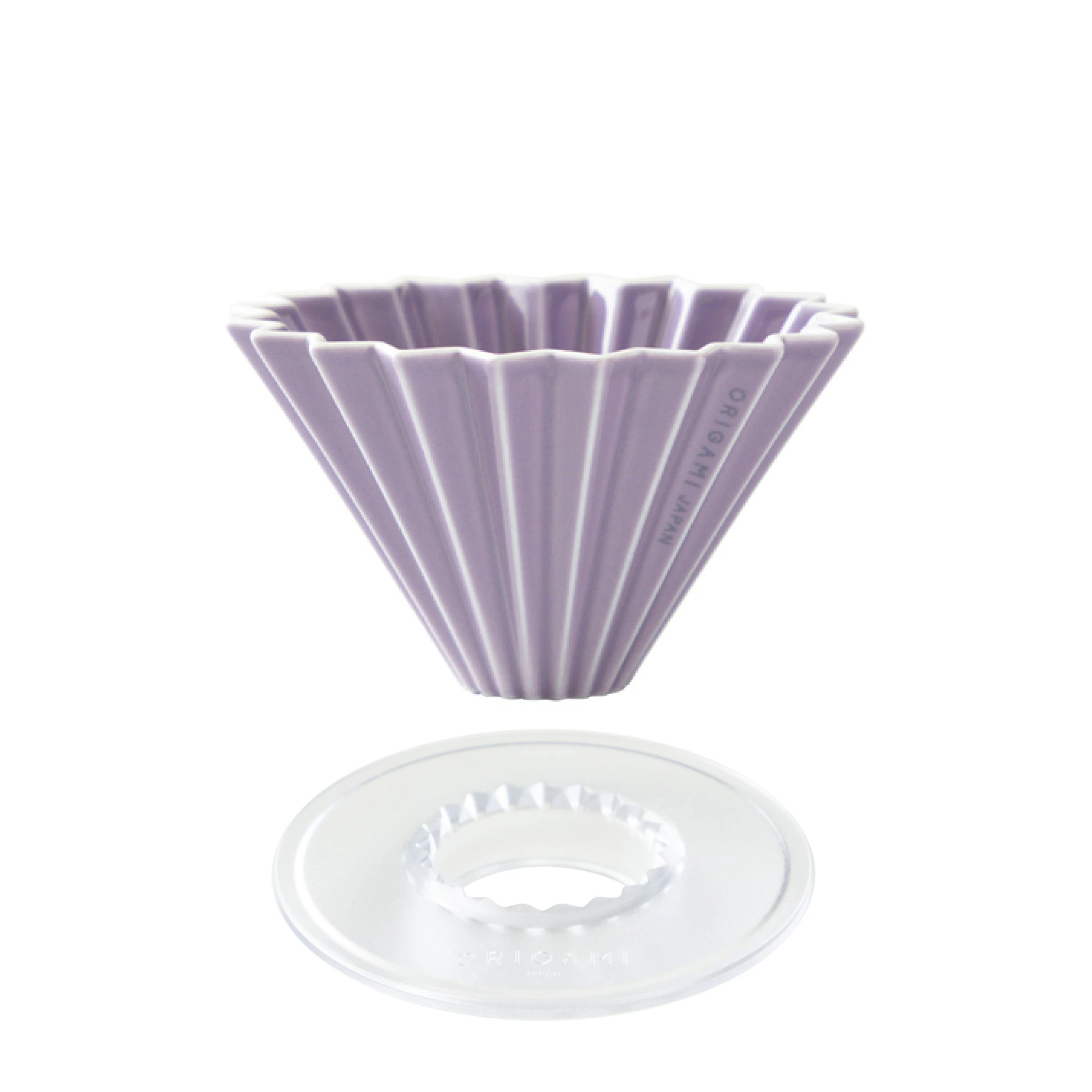 Zestaw ORIGAMI Dripper S Fioletowy + Podstawka z żywicy 