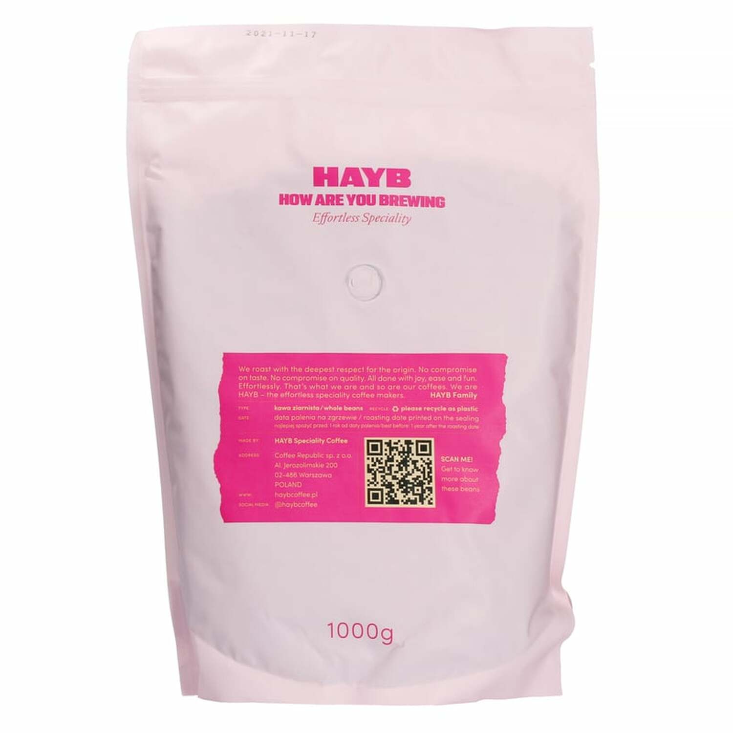 HAYB - kawa ziarnista SIE PRZELEWA Kwiat Washed Filter 1 kg