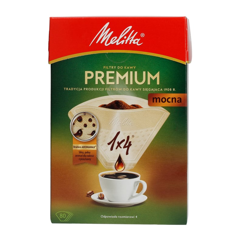 Melitta - Paper Coffee Filters 1x4 - Premium - 80 pieces