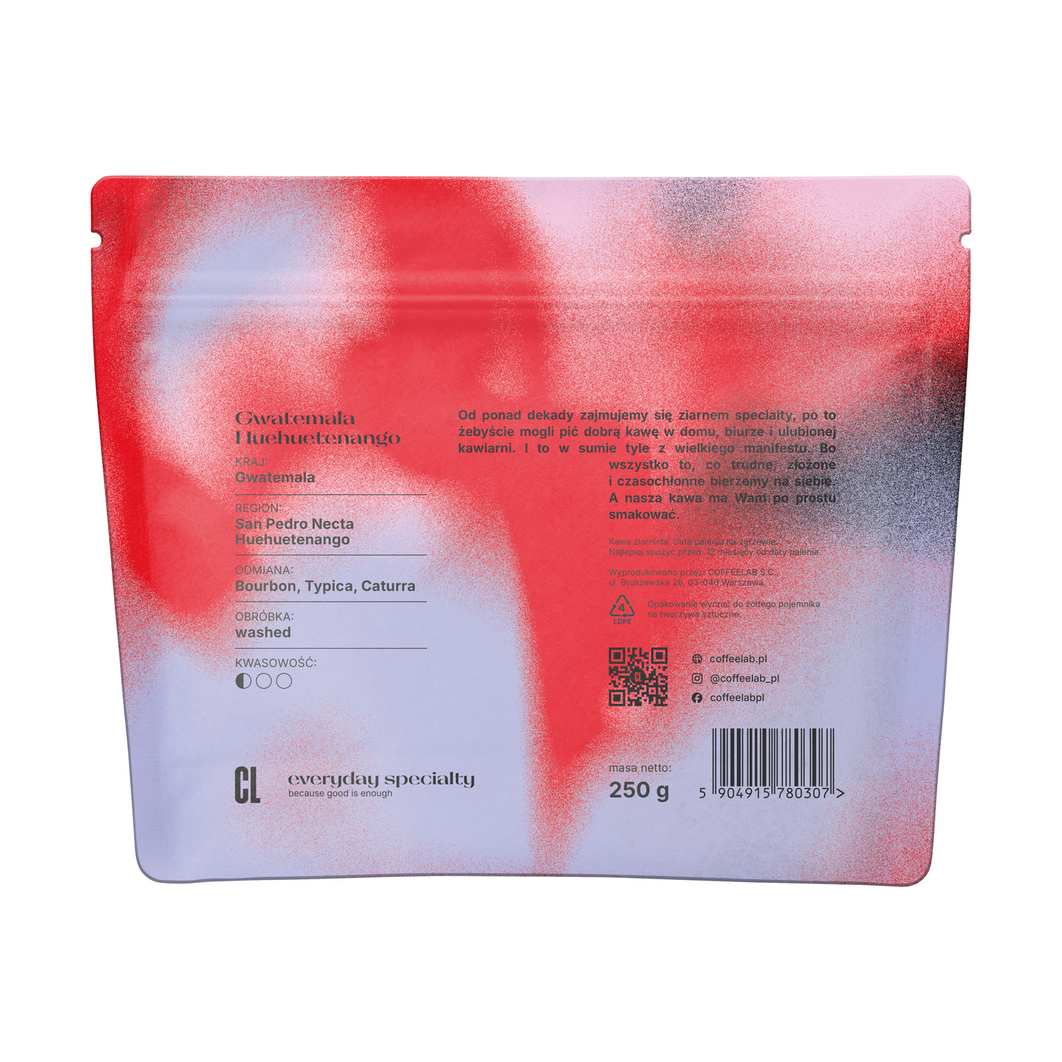 COFFEELAB - kawa ziarnista Gwatemala Huehuetenango Espresso 250 g