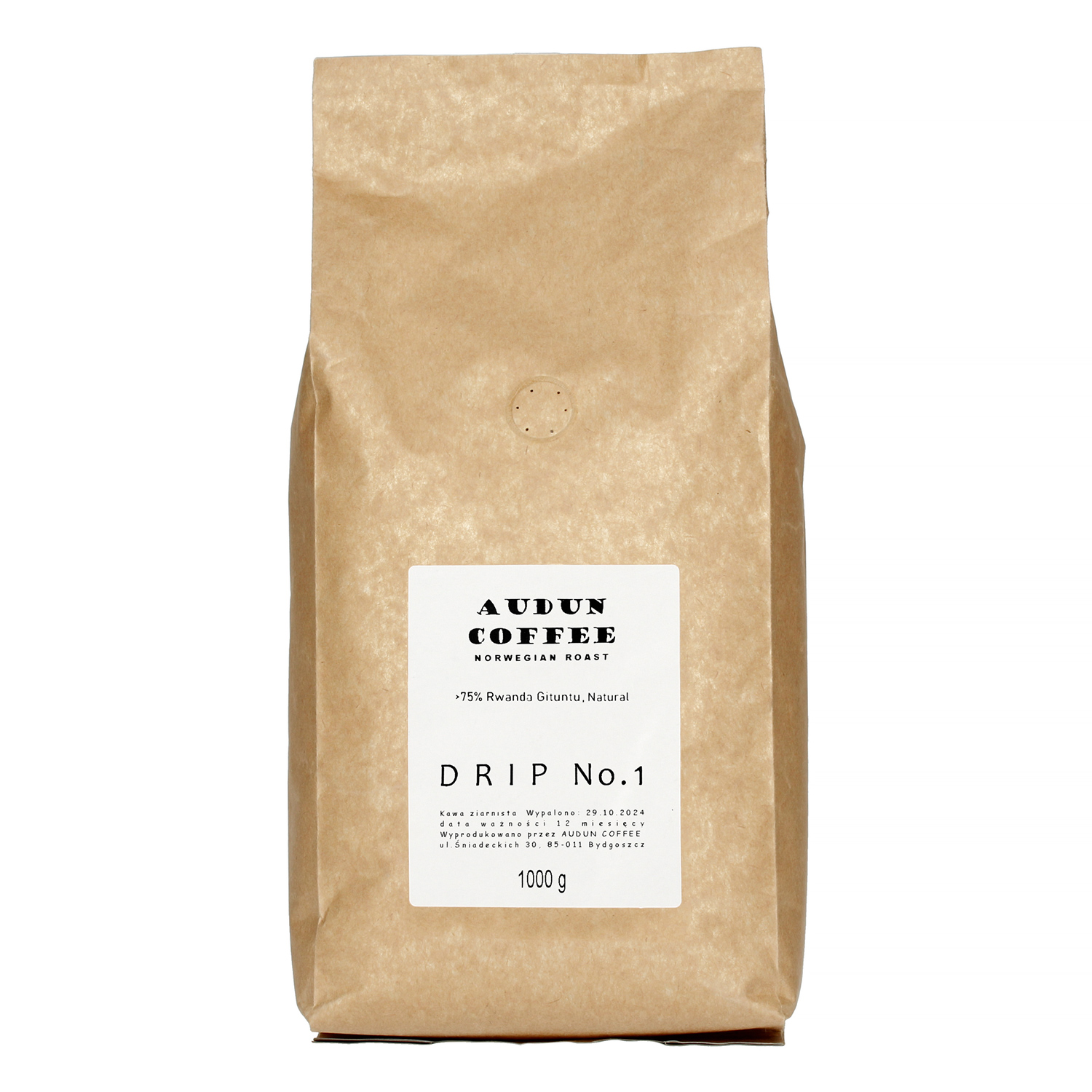 Audun Coffee - Drip No. 1 Rwanda Gituntu Natural Filter 1kg