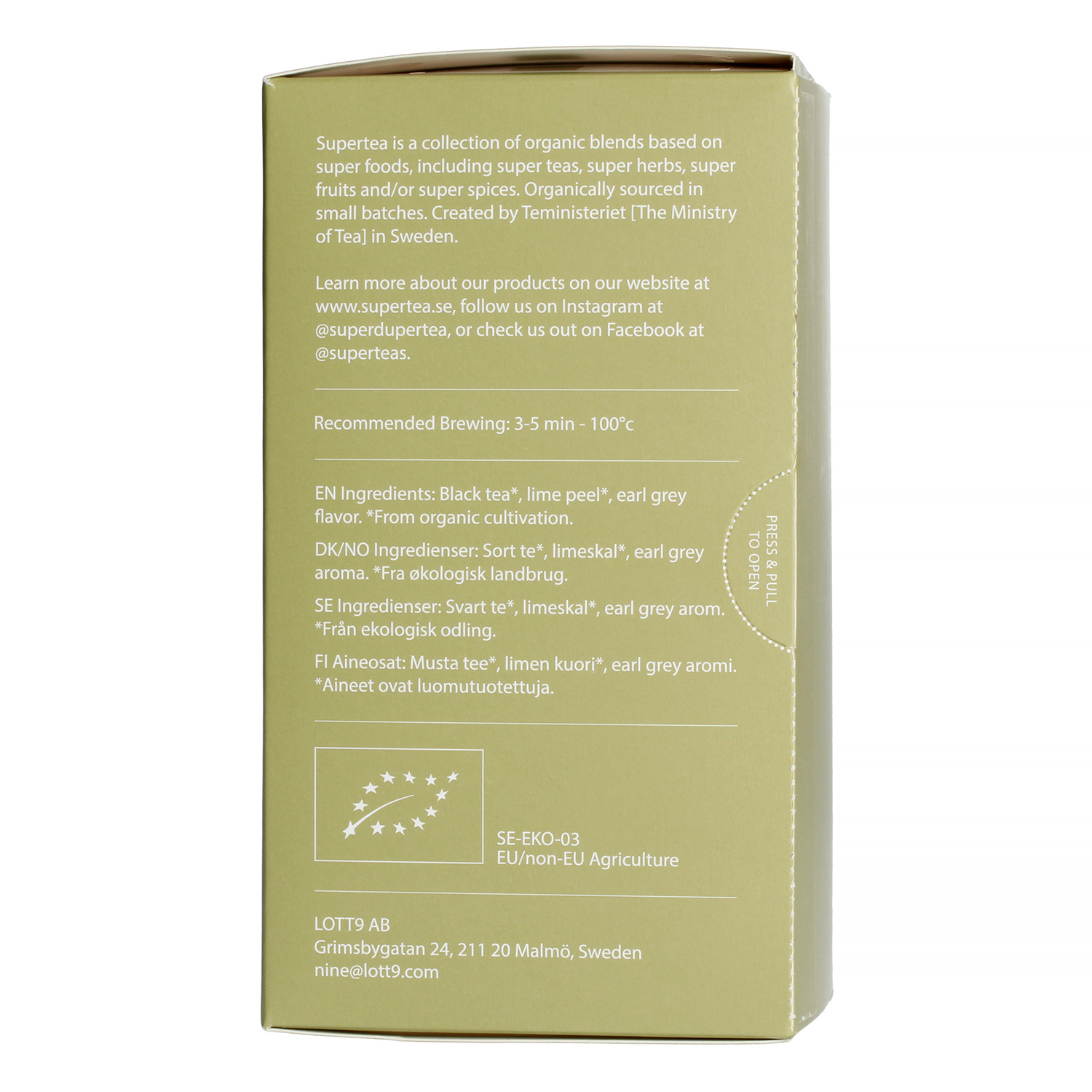 Teministeriet - Supertea Mrs Grey Organic - 20 Tea Bags