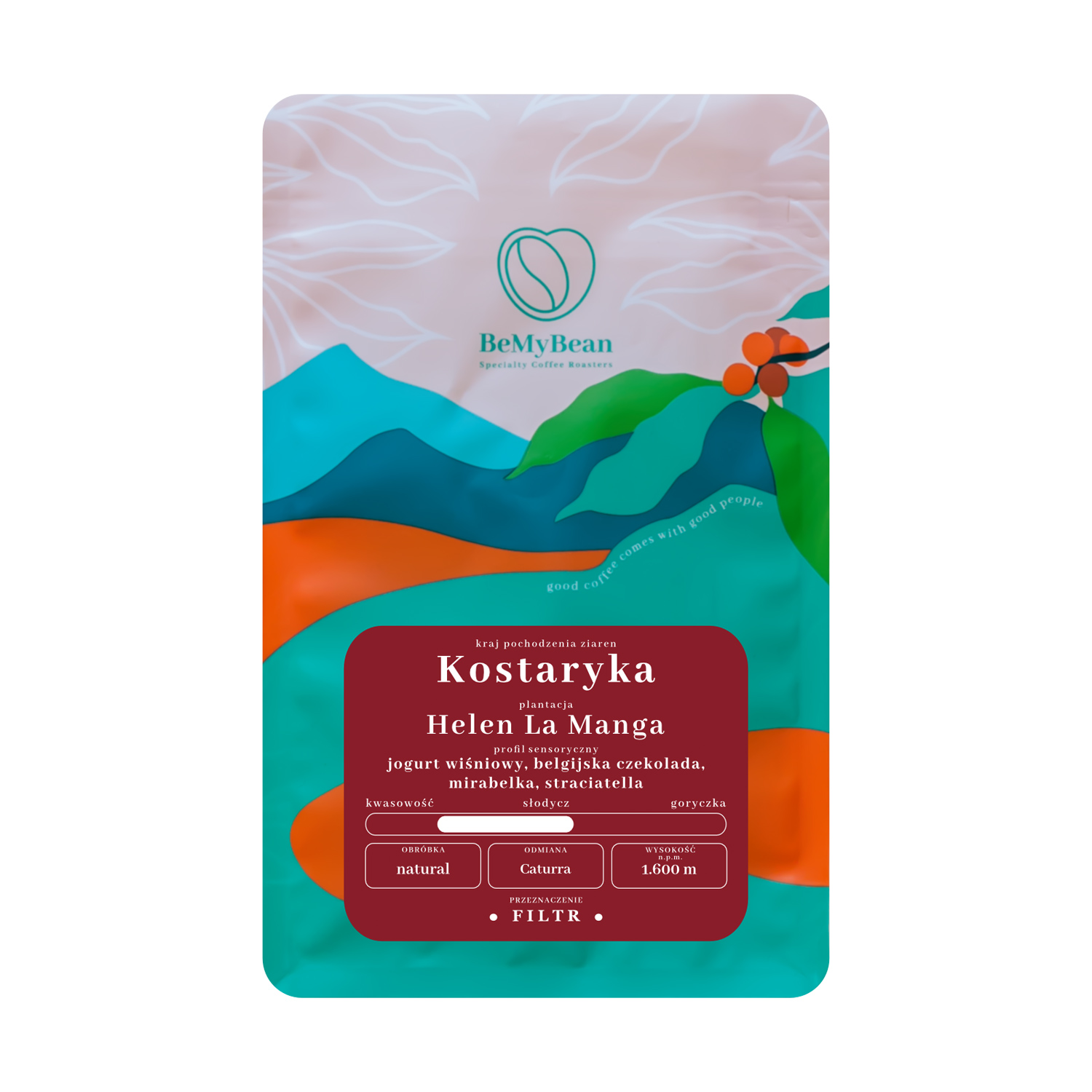 BeMyBean - kawa ziarnista Kostaryka Helen La Manga Natural Filter 250 g