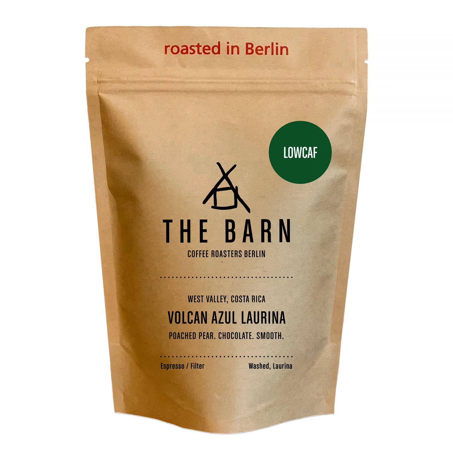 The Barn - Costa Rica Volcan Azul Laurina Low Caf Washed Omnirost 250g