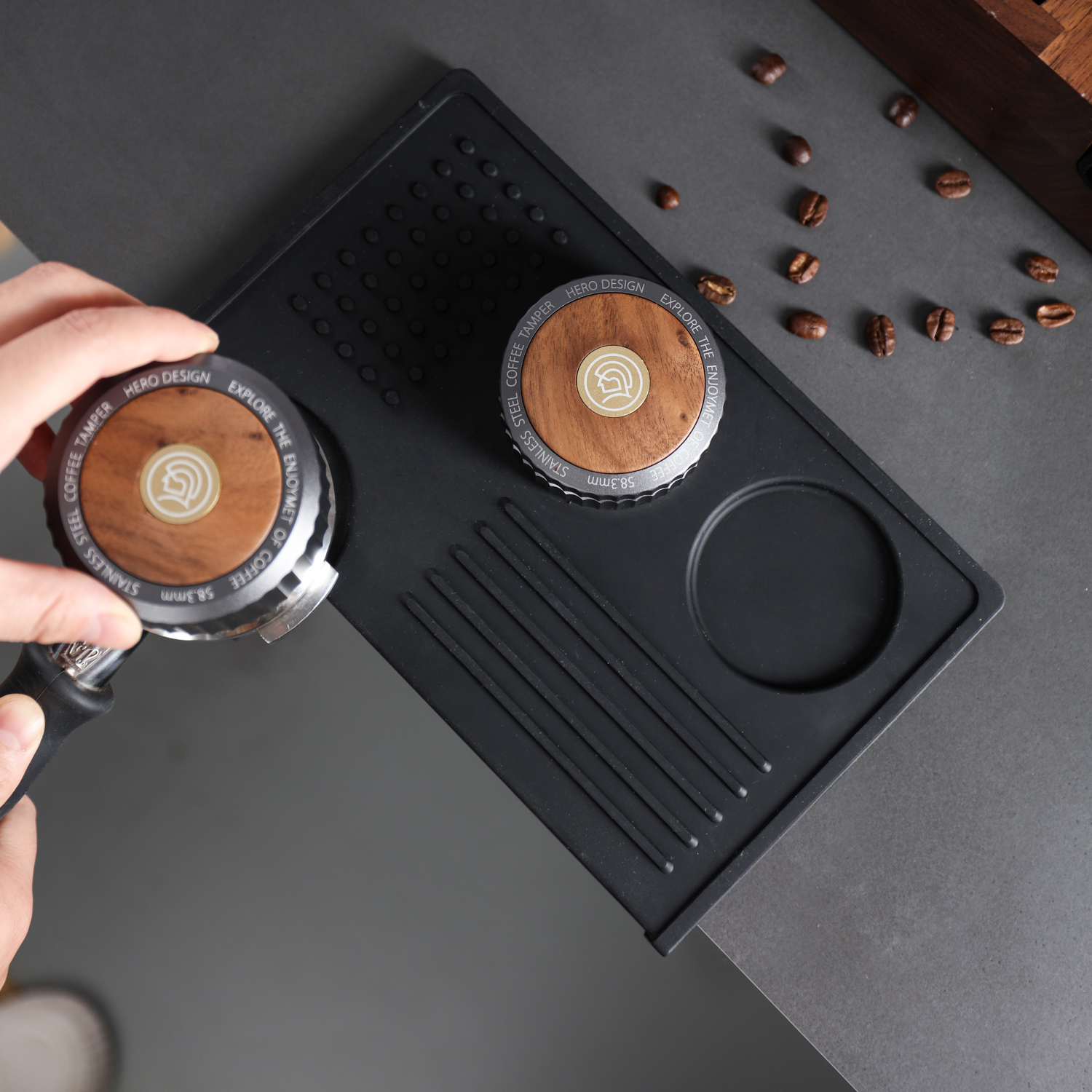 zeroHero - Mata tampingowa Espresso Tamper Mat czarna
