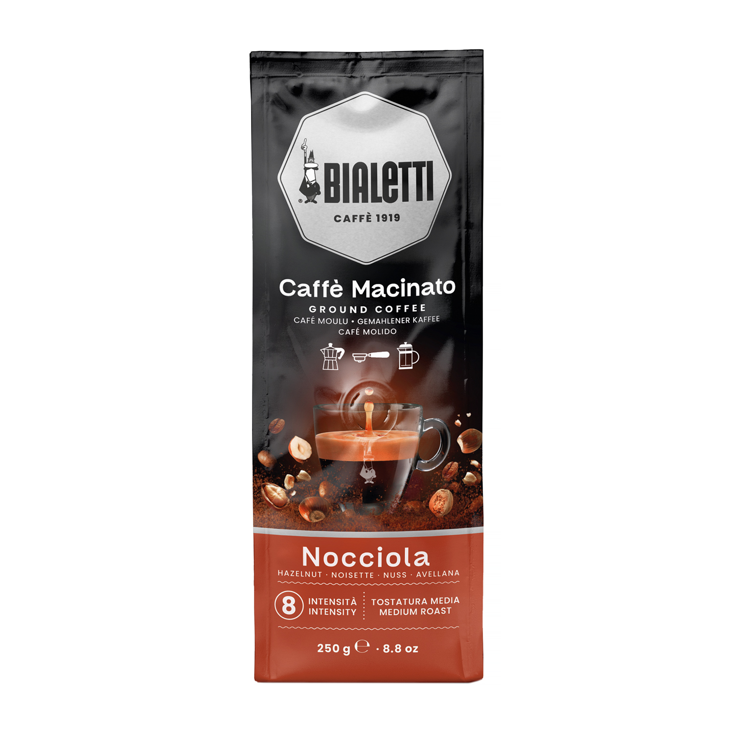 Bialetti - Caffe Macinato Nocciola Espresso 250g