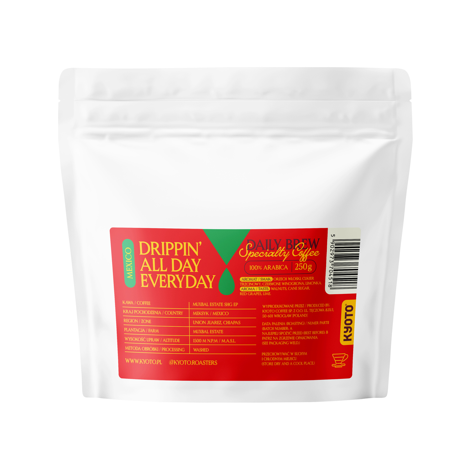 KYOTO - kawa ziarnista Meksyk Drippin All Day Washed Filter 250 g