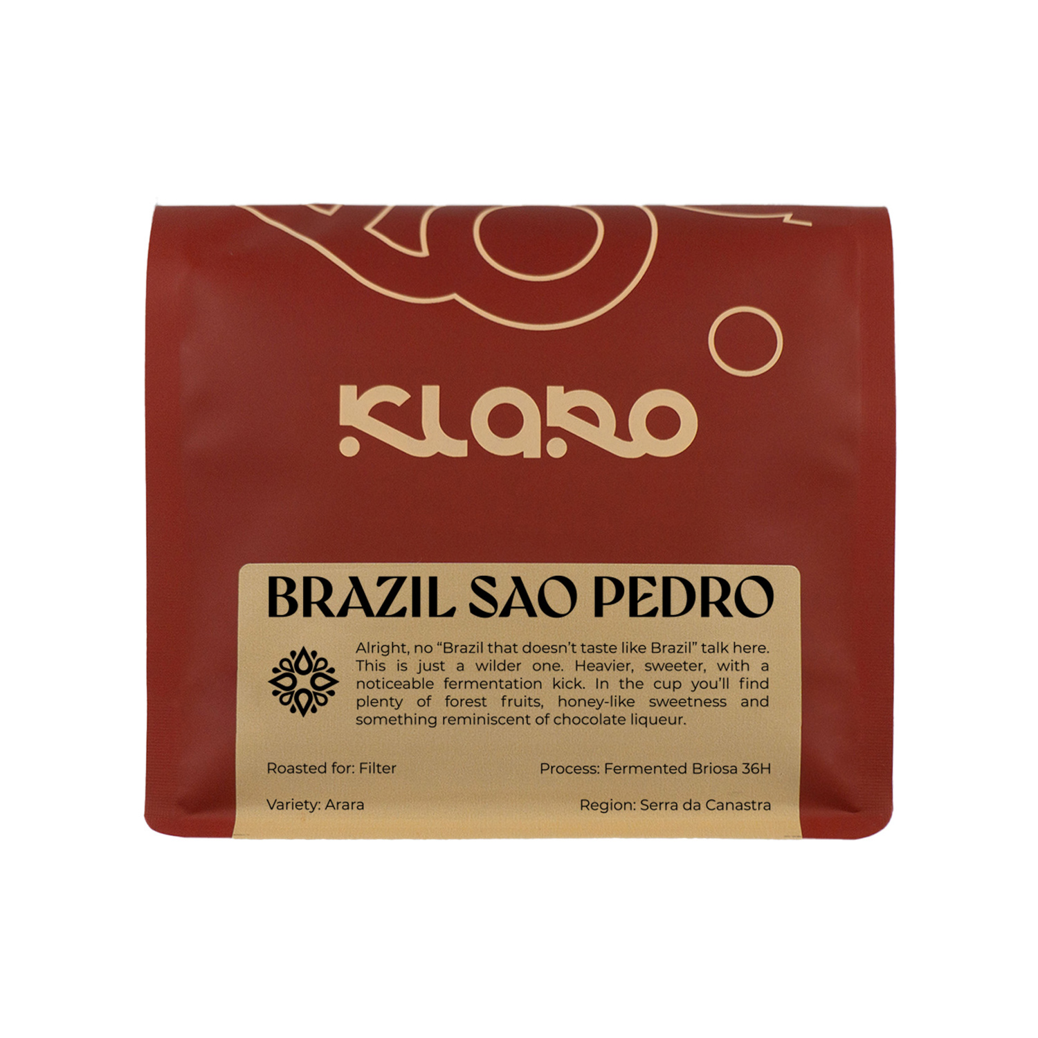 Klaro - kawa ziarnista Brazylia Sao Pedro Fermented Briosa 36H Filter 250 g