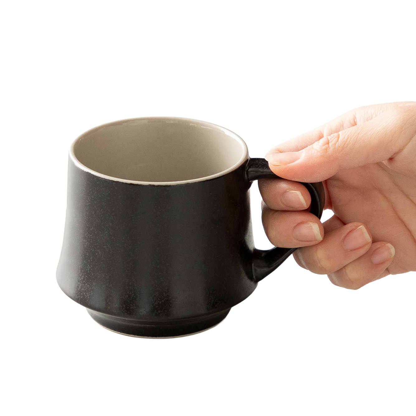 ORIGAMI - Kubek ceramiczny Flare Mug 300ml Czarny