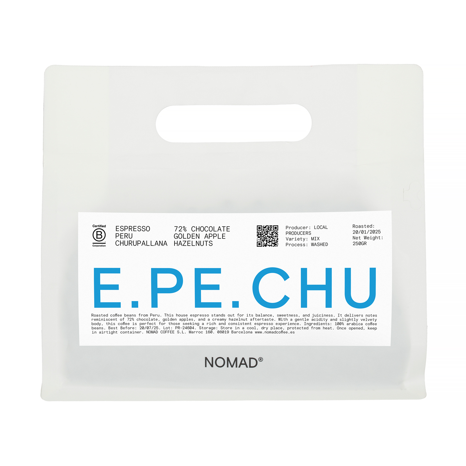 Nomad Coffee - Peru Monobamba Churupallana Washed Espresso 250g