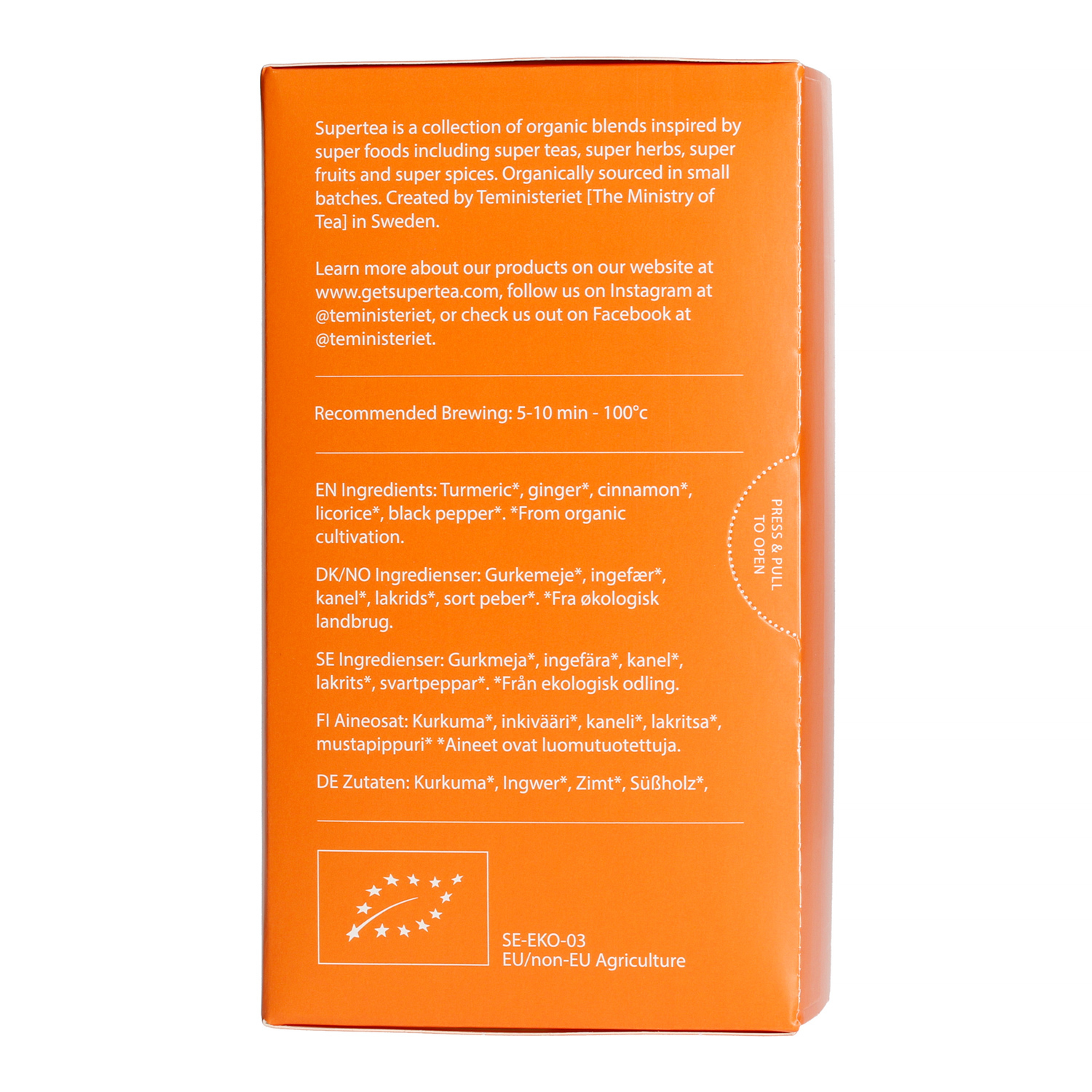 Teministeriet - Supertea Turmeric Ginger Organic - 20 Tea Bags