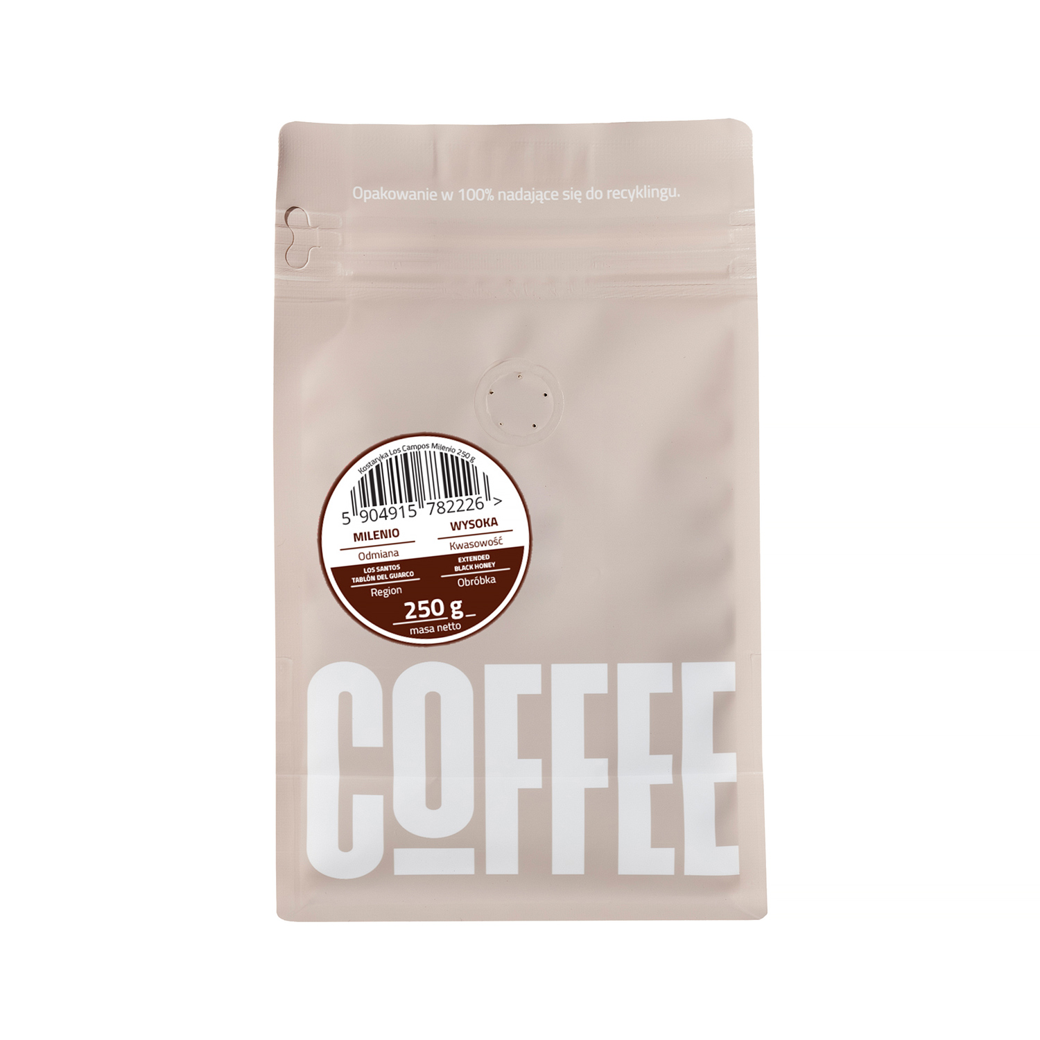 COFFEELAB - kawa ziarnista Kostaryka Los Campos Milenio Extended Black Honey Fileter 250g