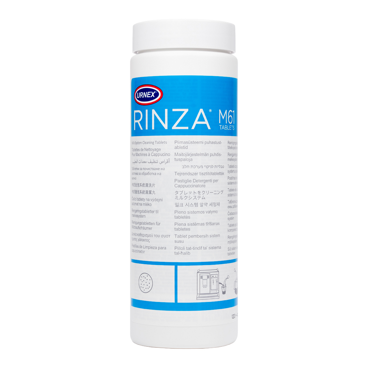 Urnex Rinza Tablets - Milk frother cleaning tablets - 120 tablets