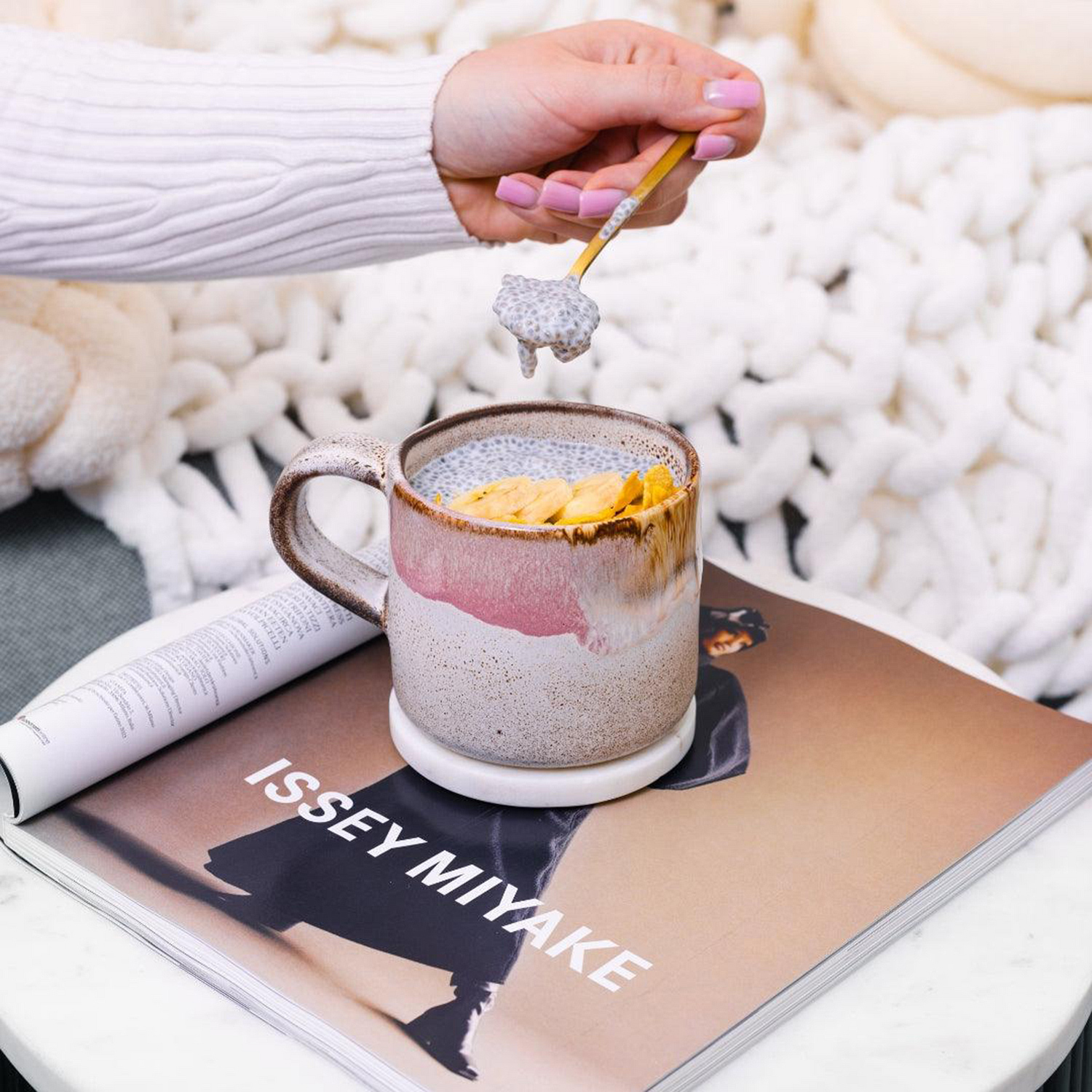 Egg Back Home - Melting Ice Cream Mug 360 ml pink