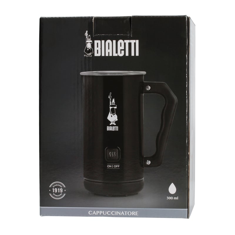 Bialetti Milk Frother MKF02 Nero - Elektryczny spieniacz do mleka Czarny