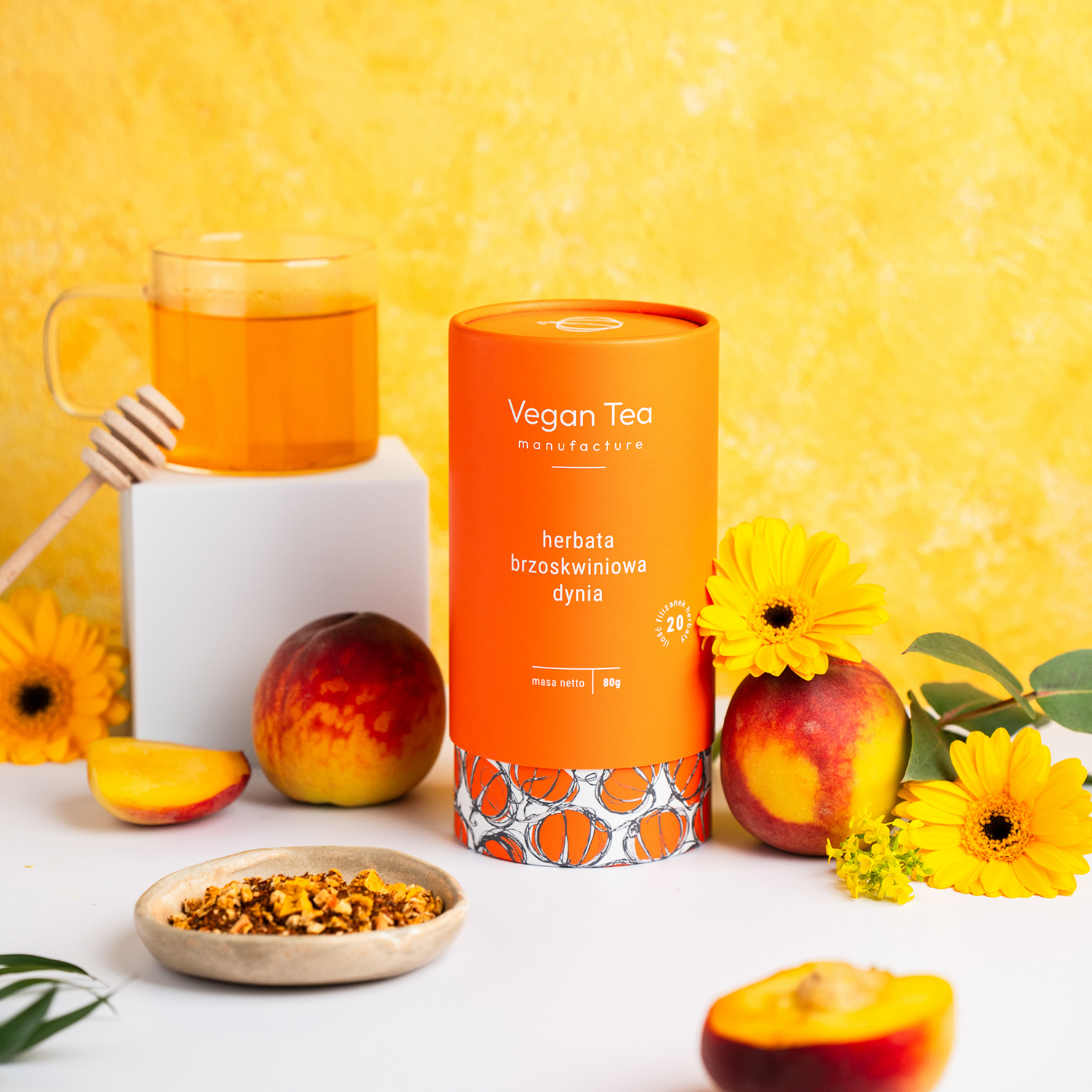 Vegan Tea - rooibos tea Peach Pumpkin - Loose Tea 80 g