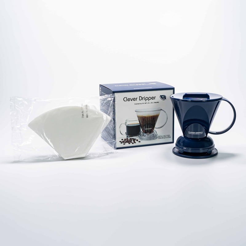 Clever Dripper - L 500ml Navy Blue + 100 Filters (outlet)