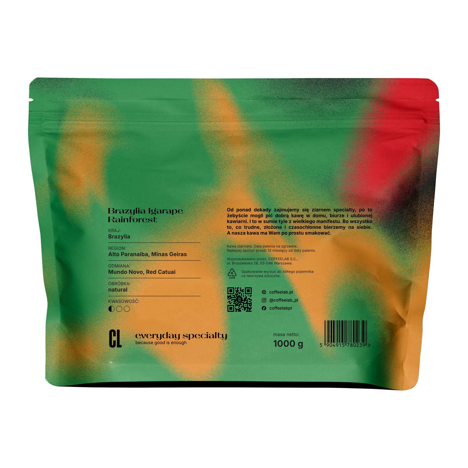 COFFEELAB - Brazil Igarape Rainforest Espresso 1kg