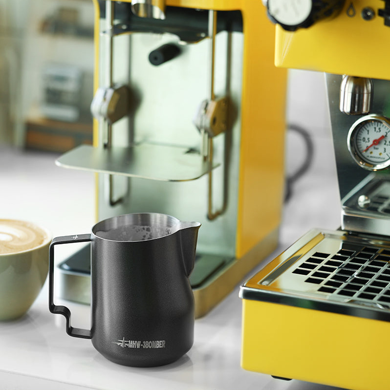 MHW-3BOMBER - Milk frothing pitcher Turbo stainless steel matte black 450 ml