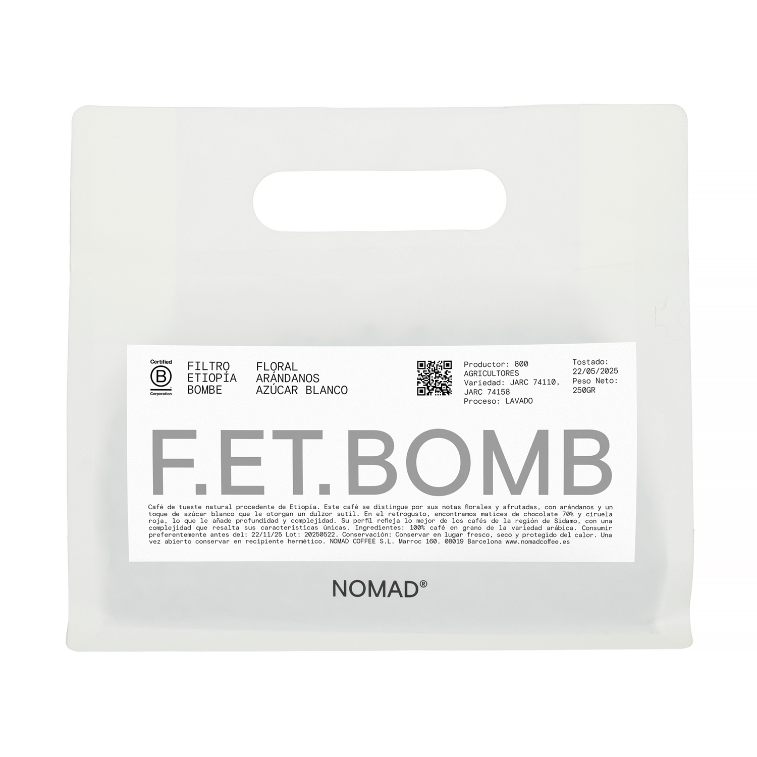 Nomad Coffee - Ethiopia Bombe Washed Filter 250g