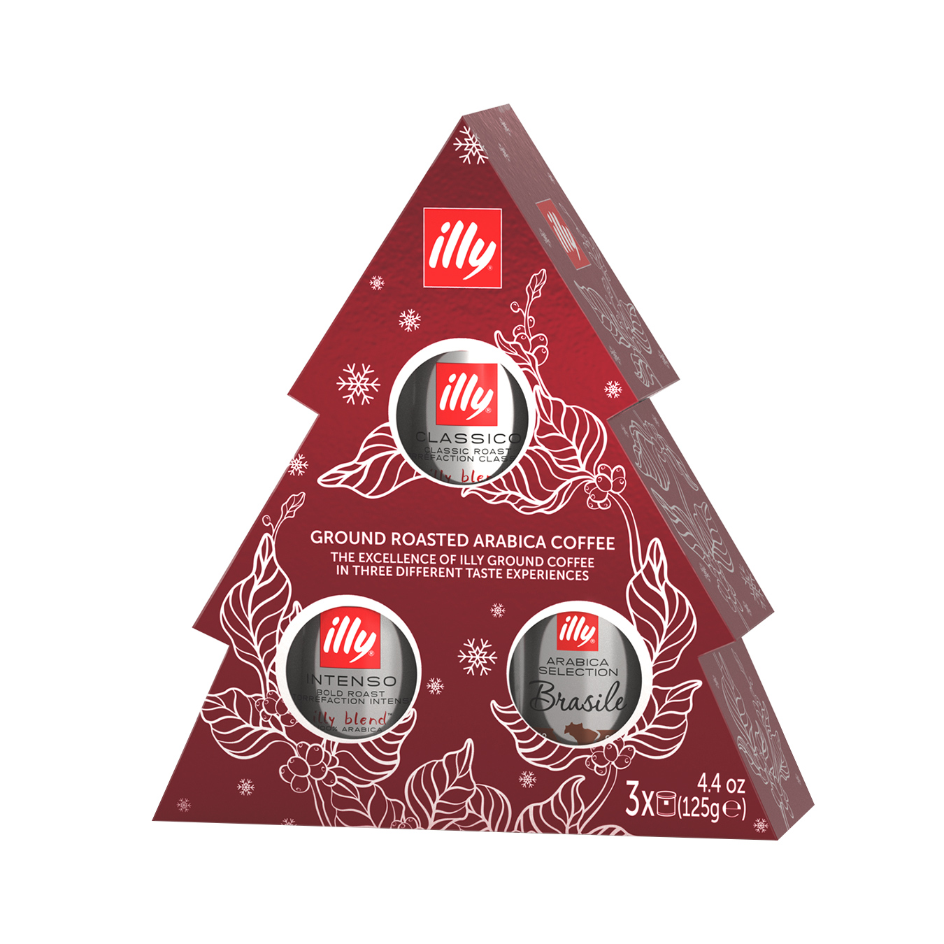 illy - Zestaw Christmas Tree - Kawa mielona 3 x 125g