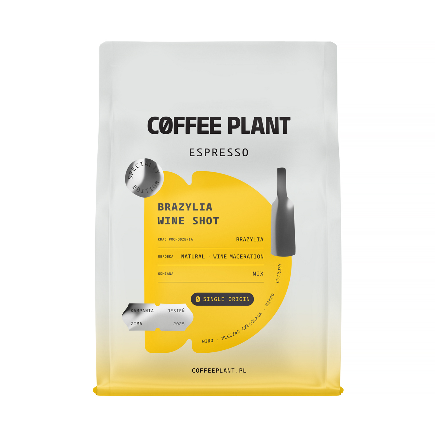 COFFEE PLANT - kawa ziarnista Brazylia Wine Shot Wine Maceration Espresso 250 g