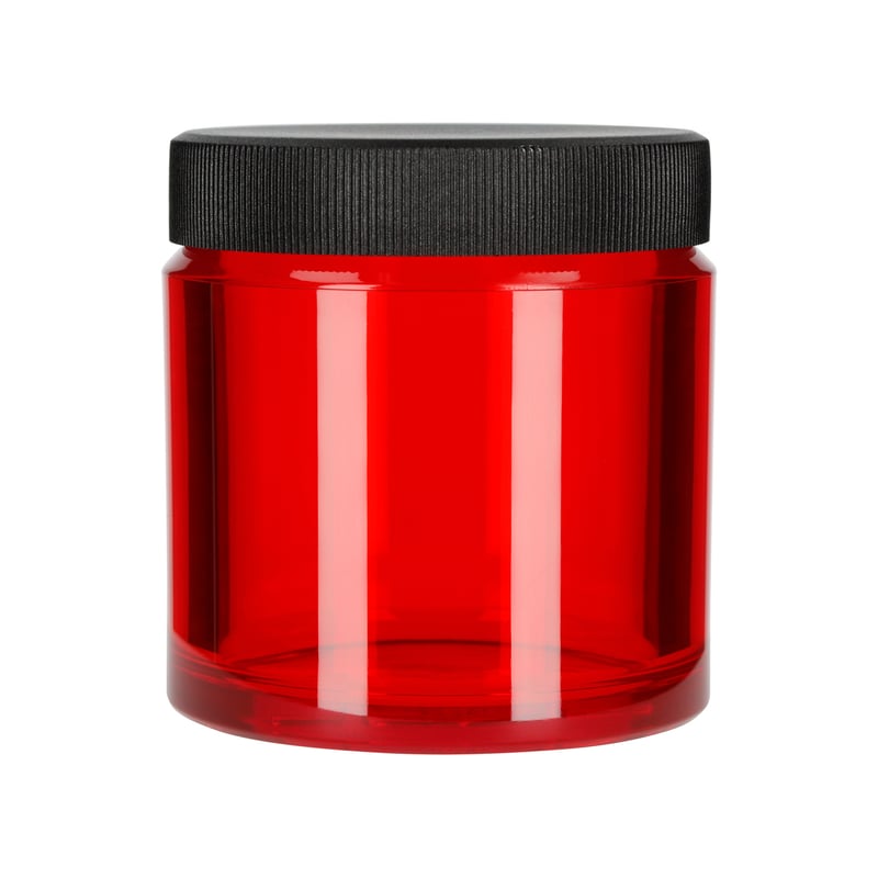 Comandante - Czerwony słoik z polimeru z pokrywką