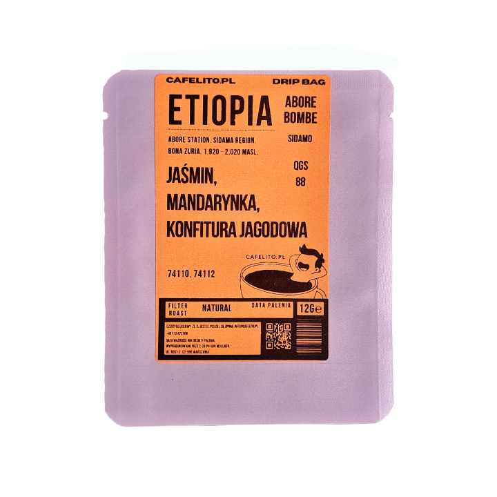 Cafelito - kawa w saszetkach Etiopia Sidamo Filter - 1 saszetka 12 g