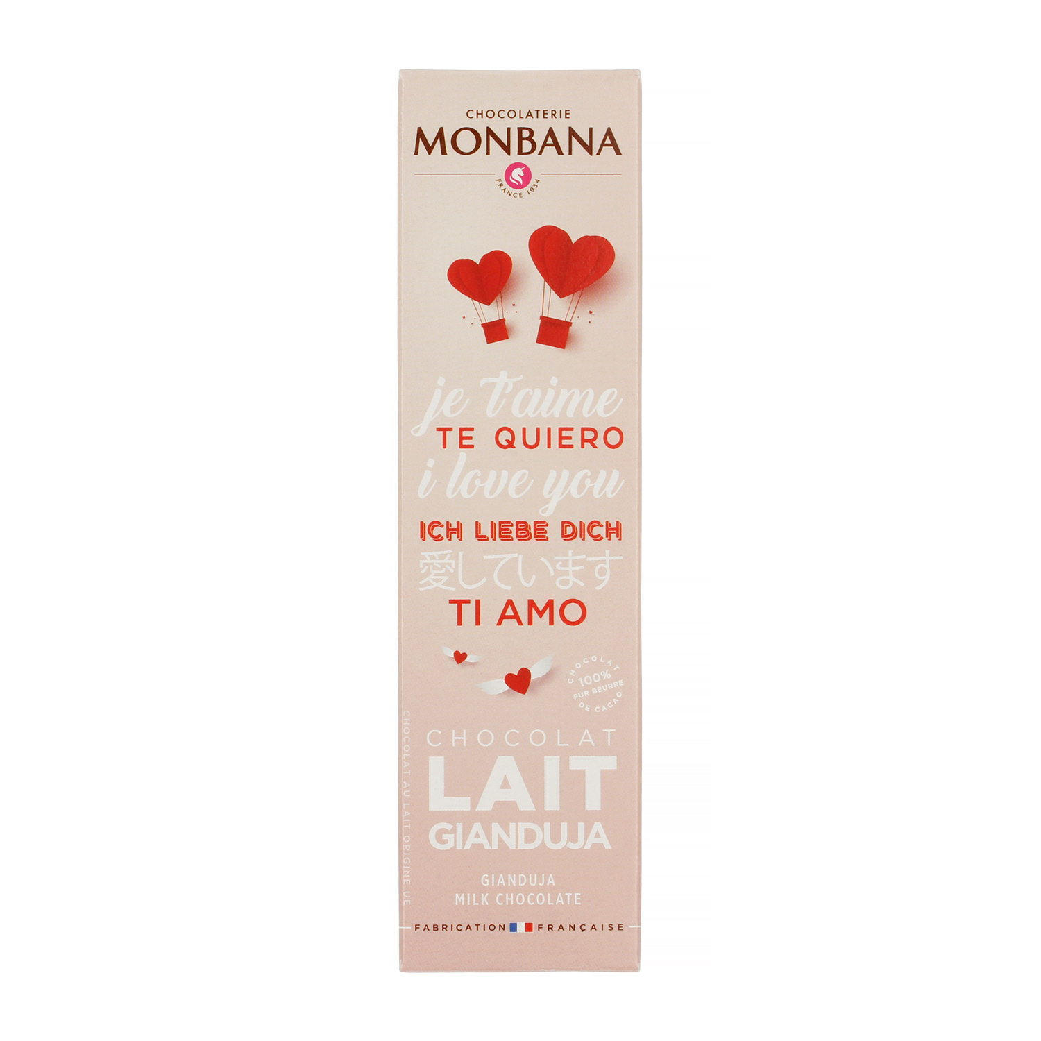Monbana - Valentine's Day Milk Chocolate Gianduja 40g