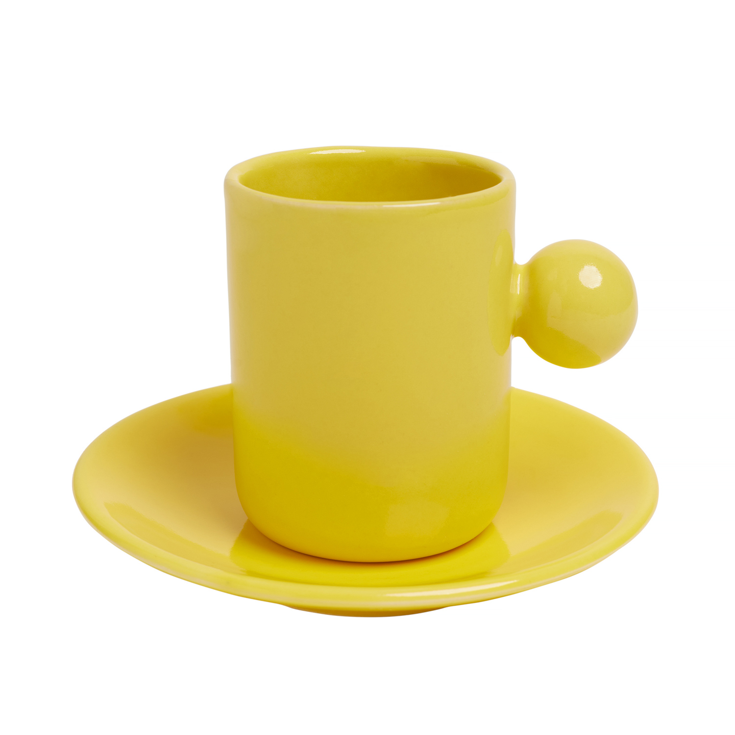 Ceramics 36 - Filiżanka i spodek ceramiczny Arch 110ml żółty