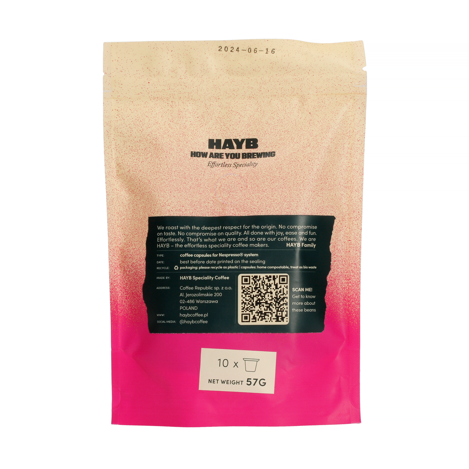 HAYB - Pink Espresso Blend WTF - 10 kapsułek