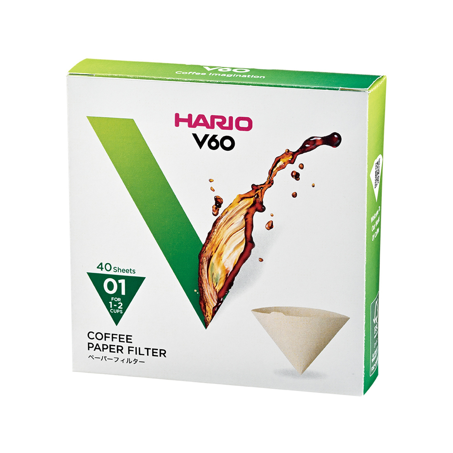 Hario - Filtry papierowe Misarashi brązowe - V60-01 - 40 Sztuk