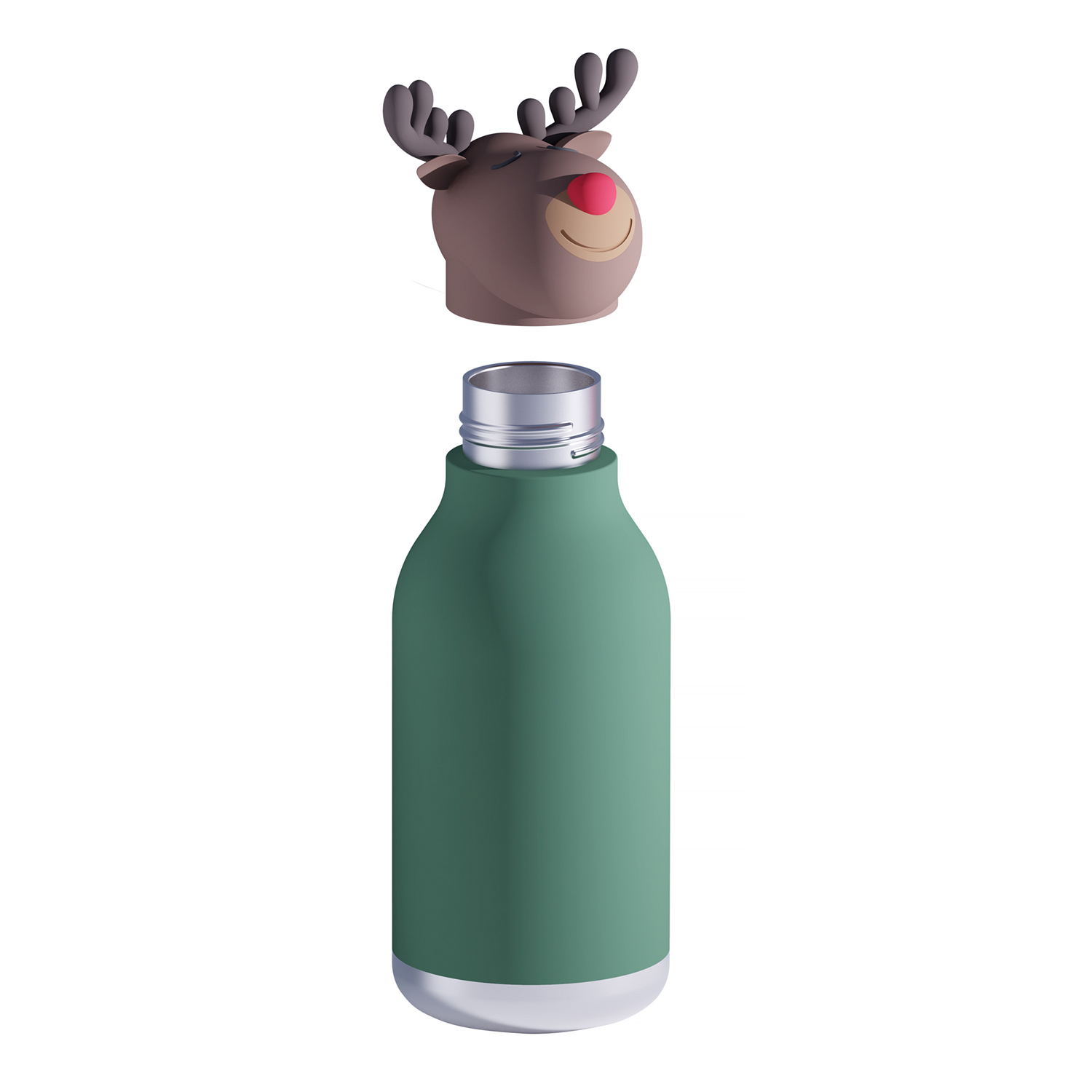 Asobu - Bestie Reindeer - 460 ml Insulated Bottle with Straw