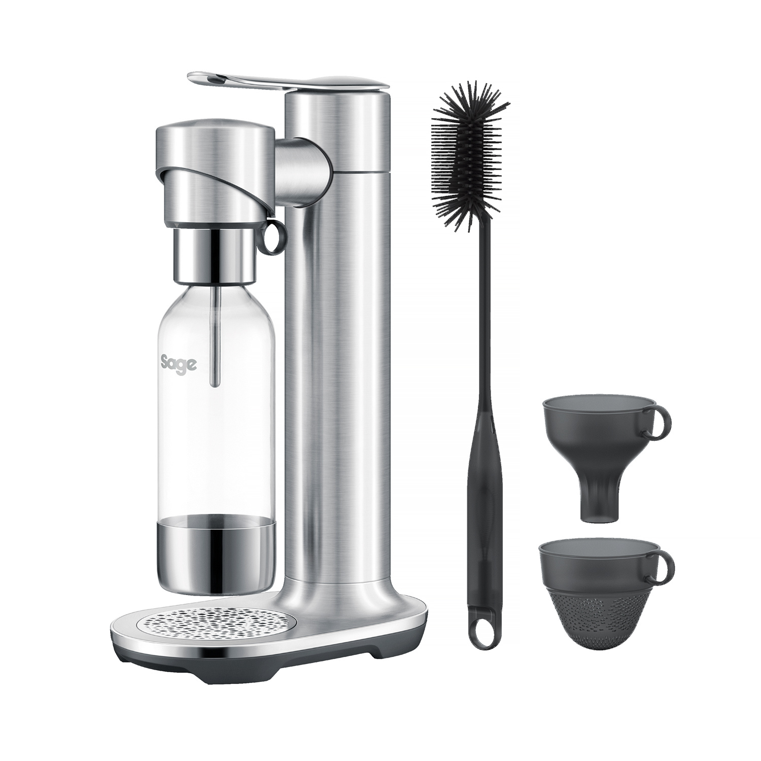 Sage - The InFizz Fusion Brushed Stainless Steel - Carbonated Beverage Maker