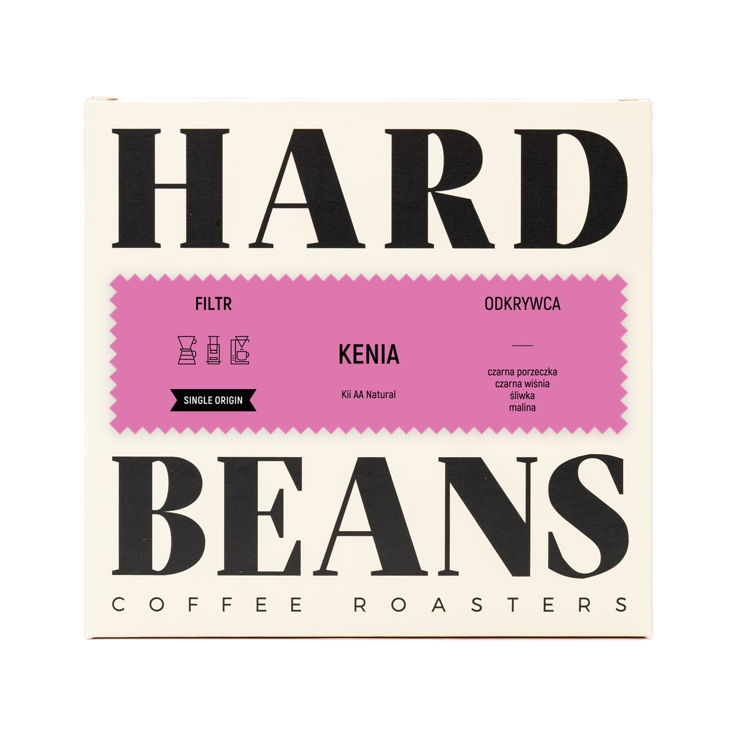 Hard Beans - kawa ziarnista Kenia Kii AA Natural Filter 250 g