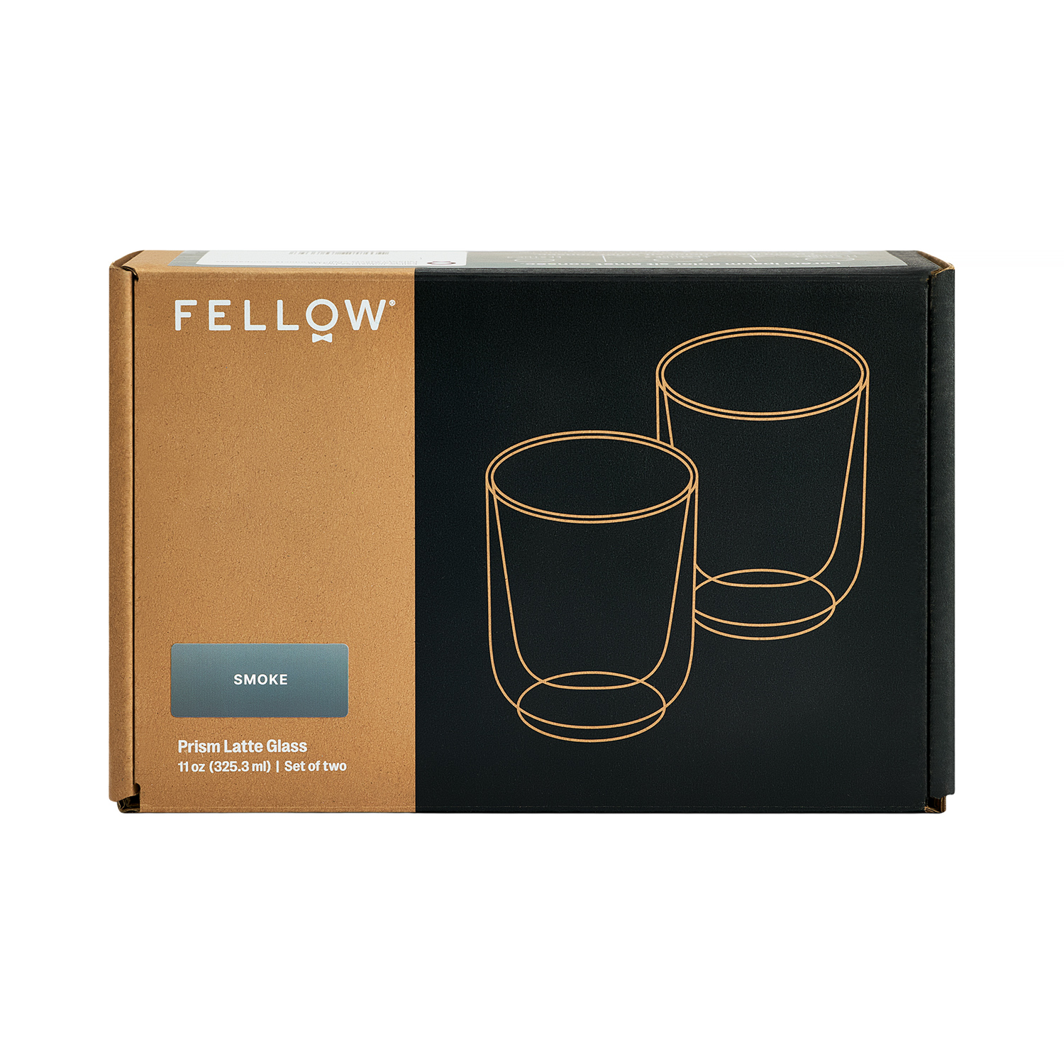 Fellow - zestaw dwóch szklanek Pirch Latte 320 ml - Szary