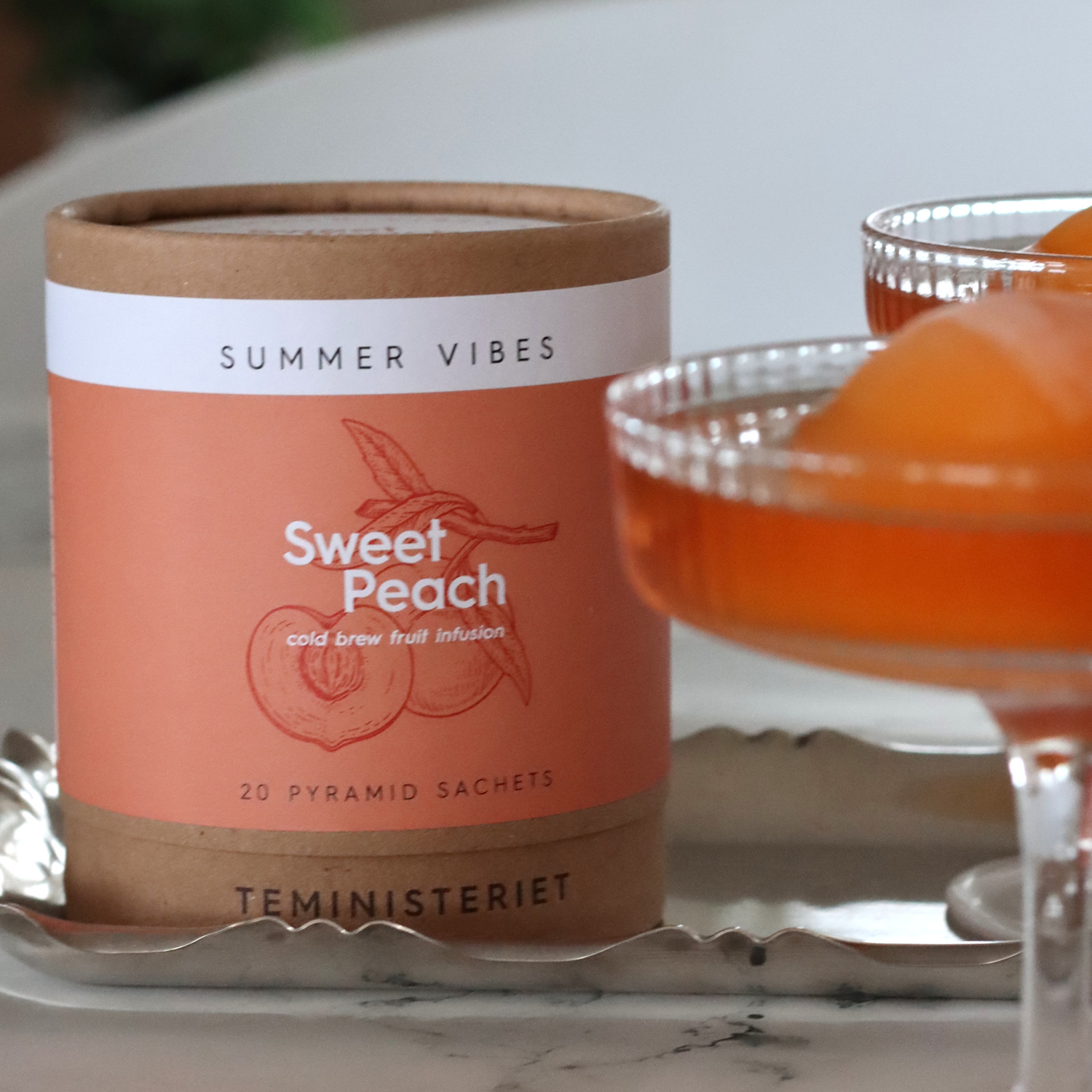 Teministeriet - herbata owocowa Summer Vibes Sweet Peach - 20 saszetek