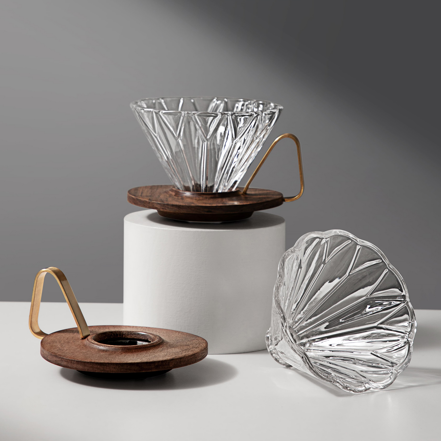 zeroHero - dripper szklany Prisma Walnut 1-2 fil.