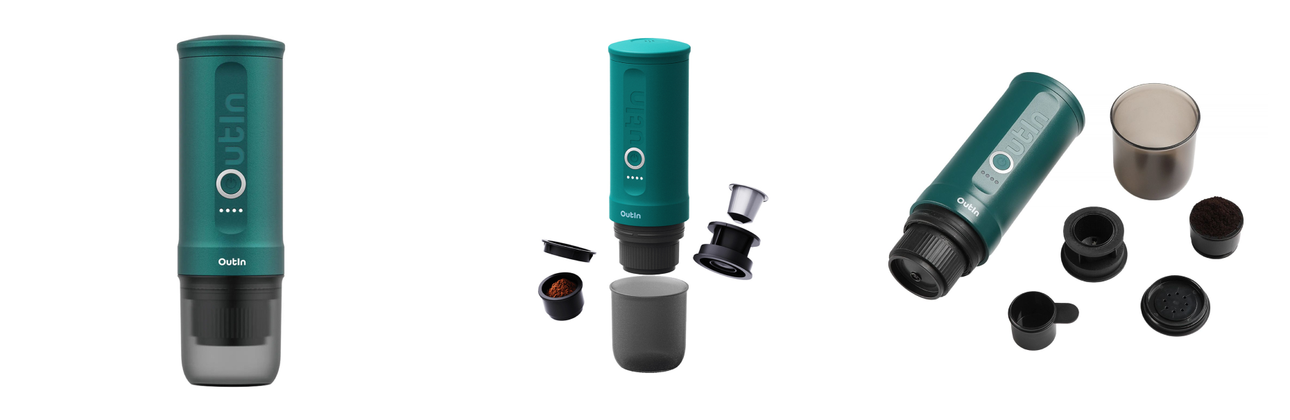 Outin - Nano Espresso Maker - Przenośny ekspres Teal