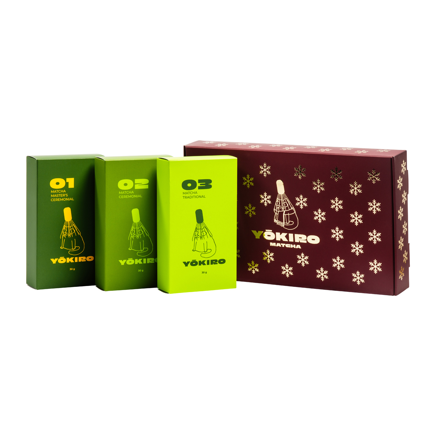 Yokiro - Zestaw herbat matcha Xmas 90 g (3 x 30 g)