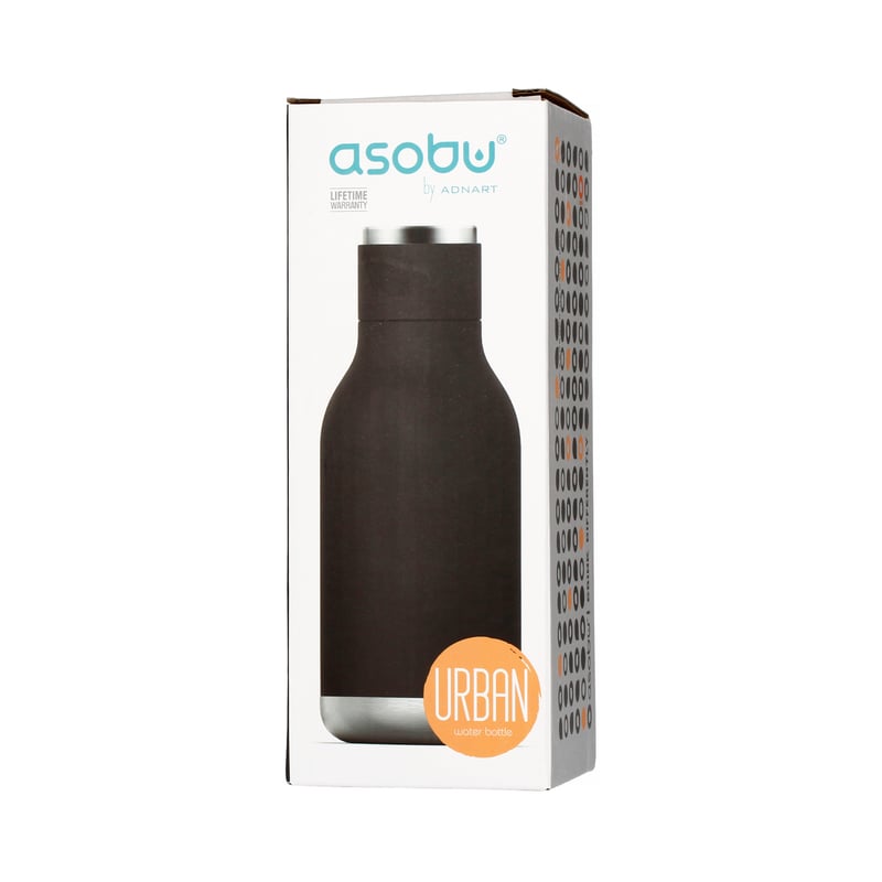 Asobu - Urban Water Bottle Black - 460ml Travel Bottle