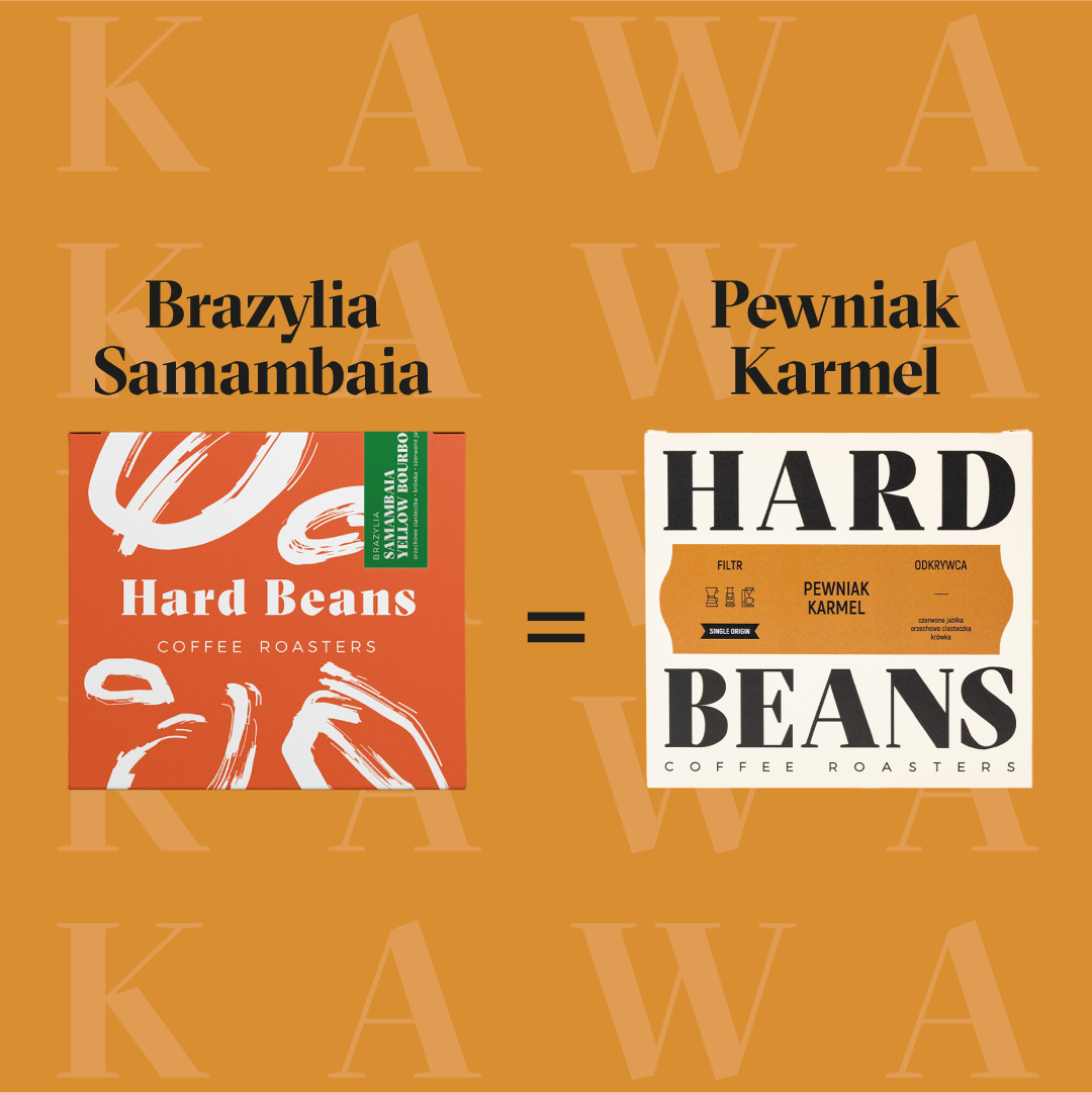 Hard Beans - kawa ziarnista Brazylia Pewniak Karmel Filter 250 g