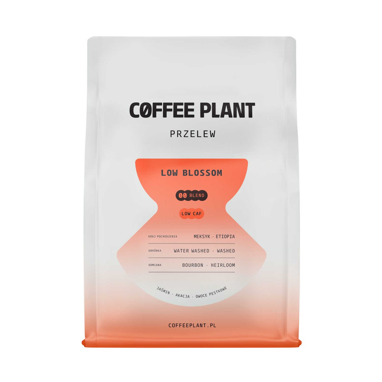 COFFEE PLANT - kawa ziarnista niskokofeinowa LOW Blossom Filter 250 g