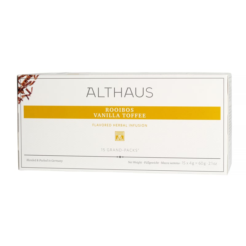 Althaus - Rooibos Vanilla Toffee Grand Pack - Herbata 15 dużych saszetek